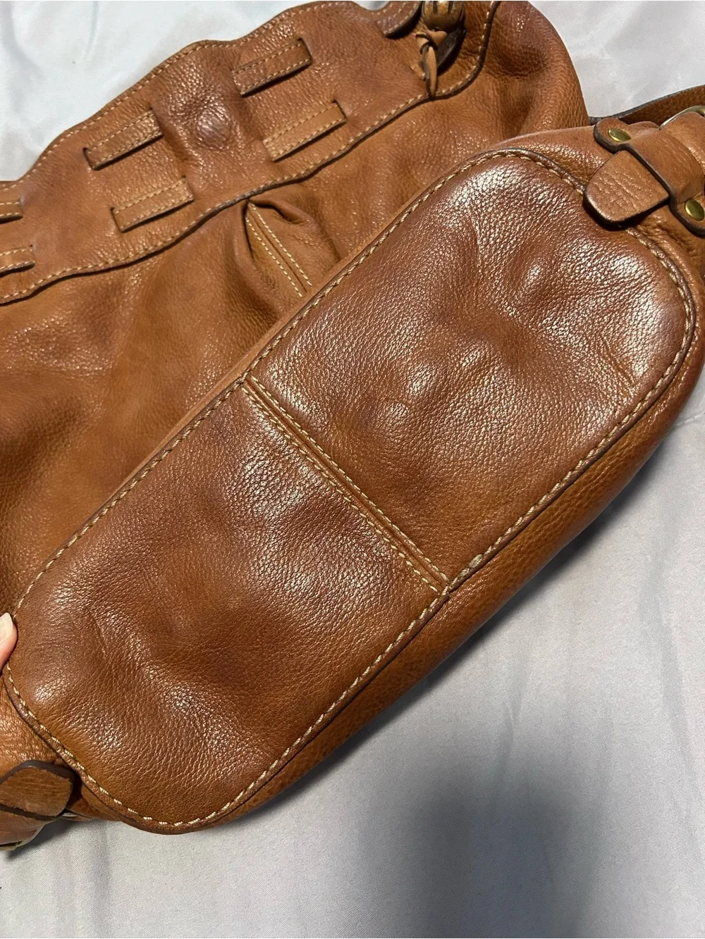 Fossil Brown Leather Slouchy Hobo Bag Purse
